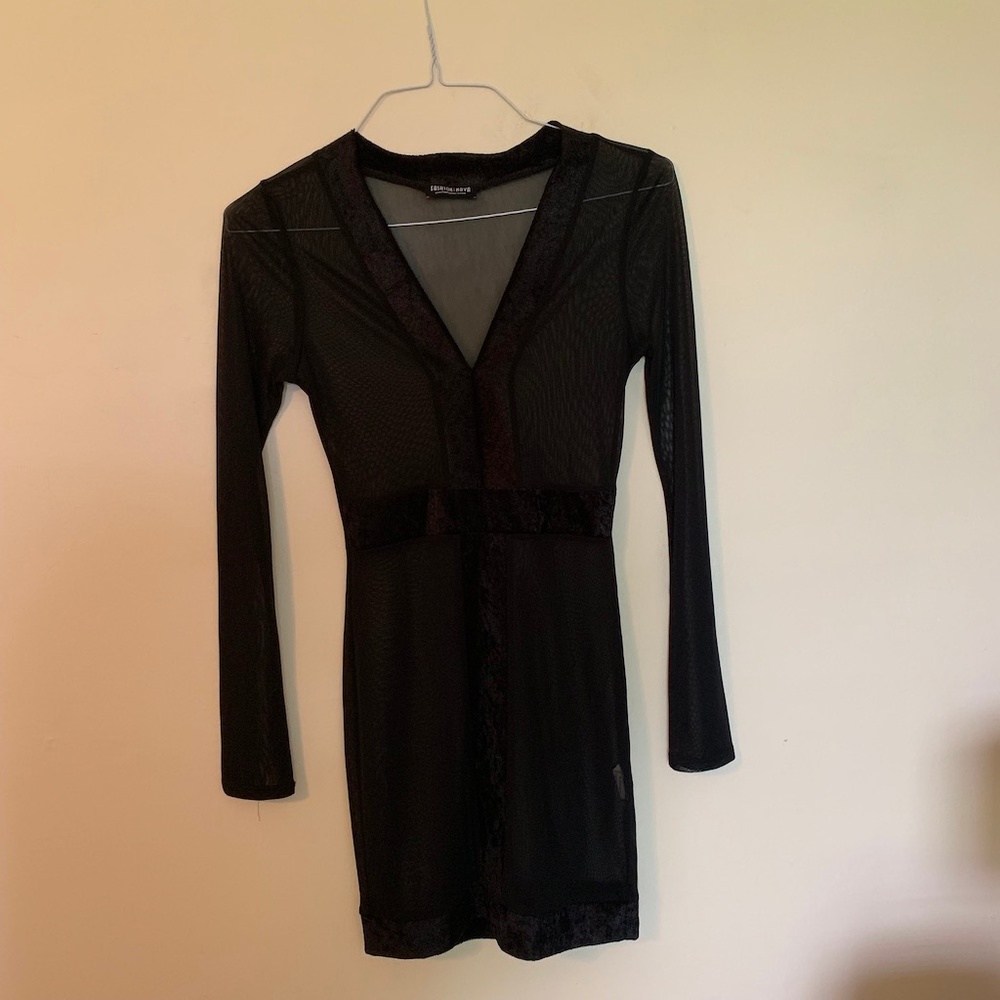 FASHION NOVA SEE-THROUGH DRESS